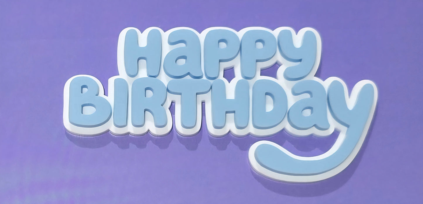 Happy Birthday Cake Charm 10cm