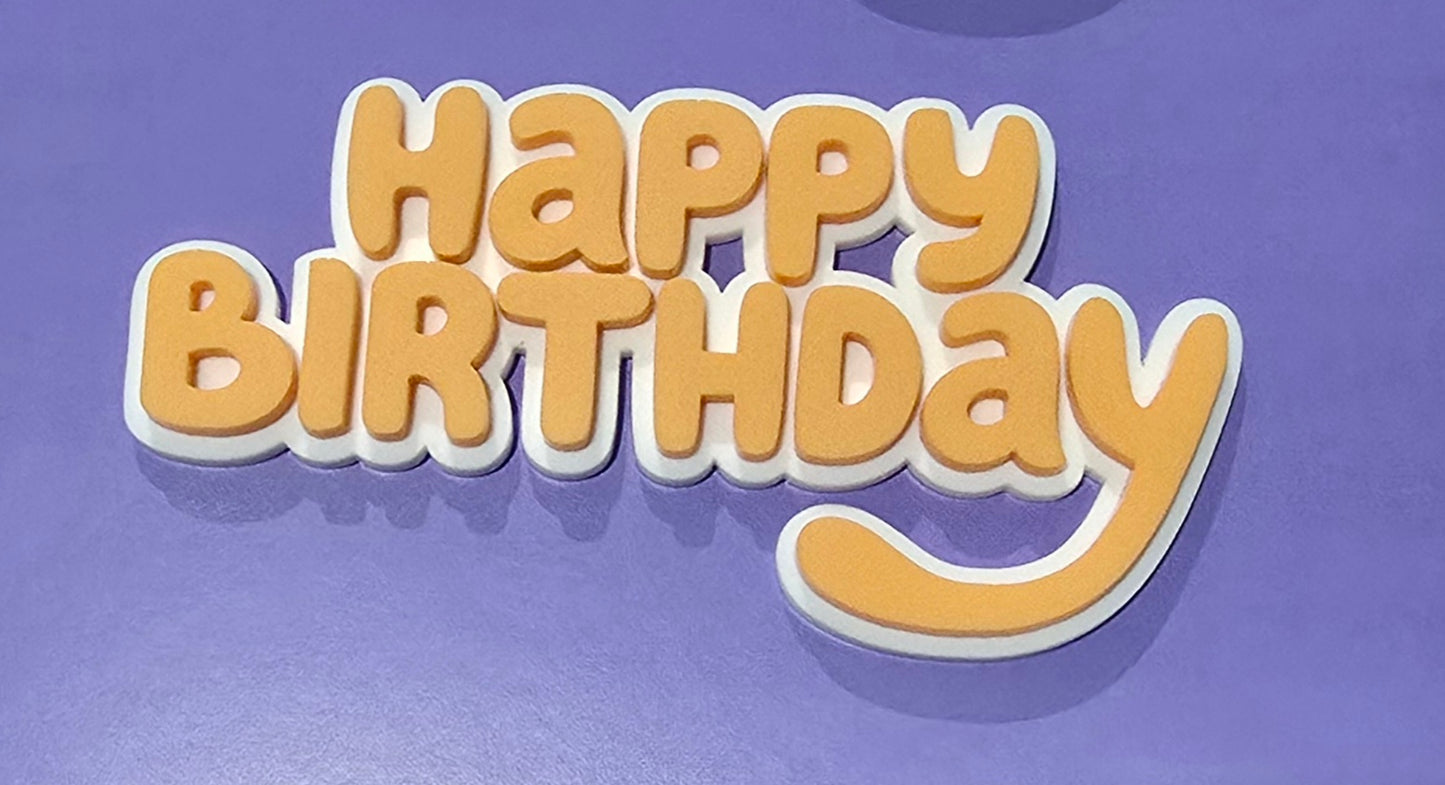 Happy Birthday Cake Charm 10cm
