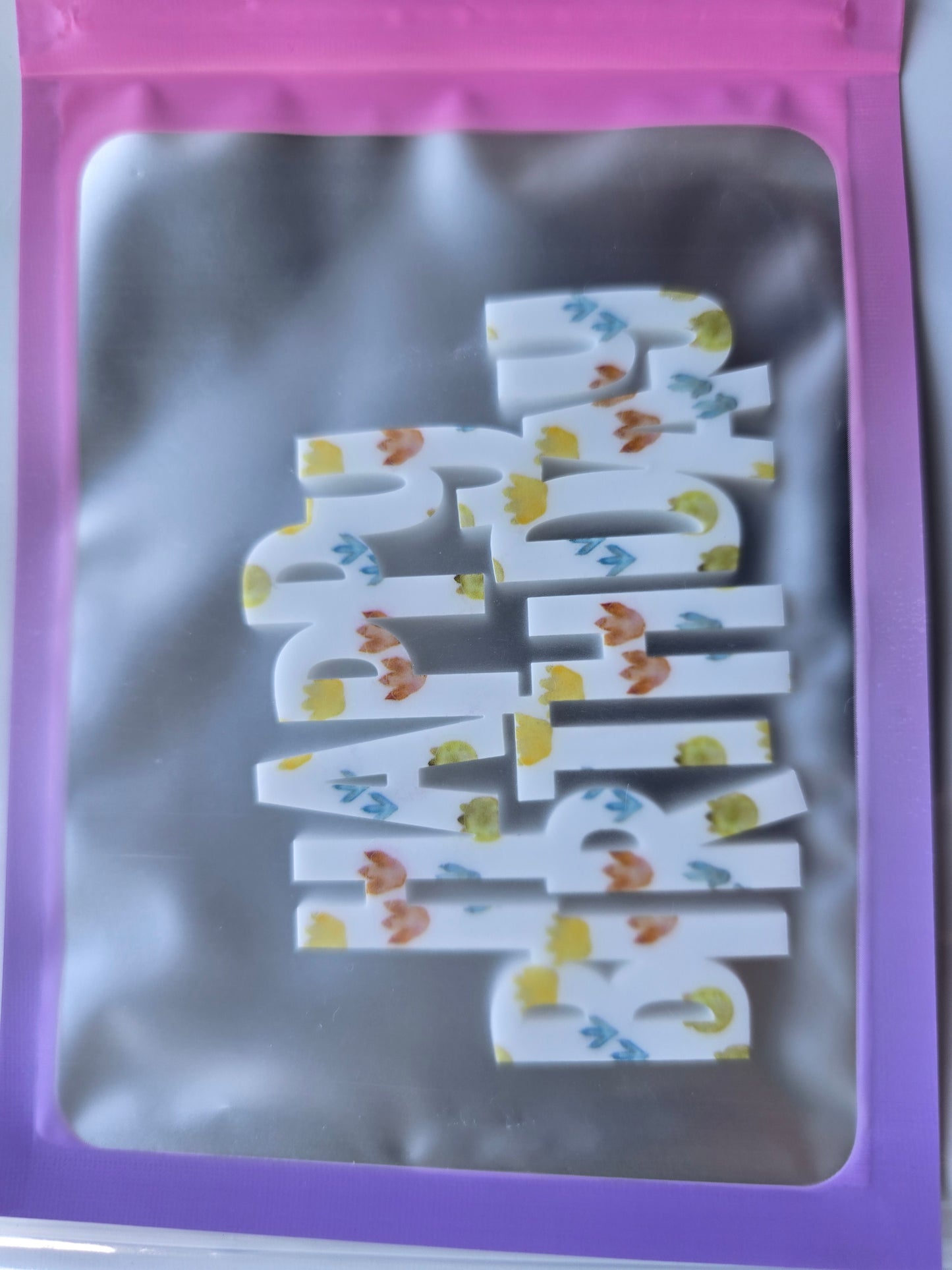 Happy Birthday Charm 8cm Dino Footprints CLEARANCE #2