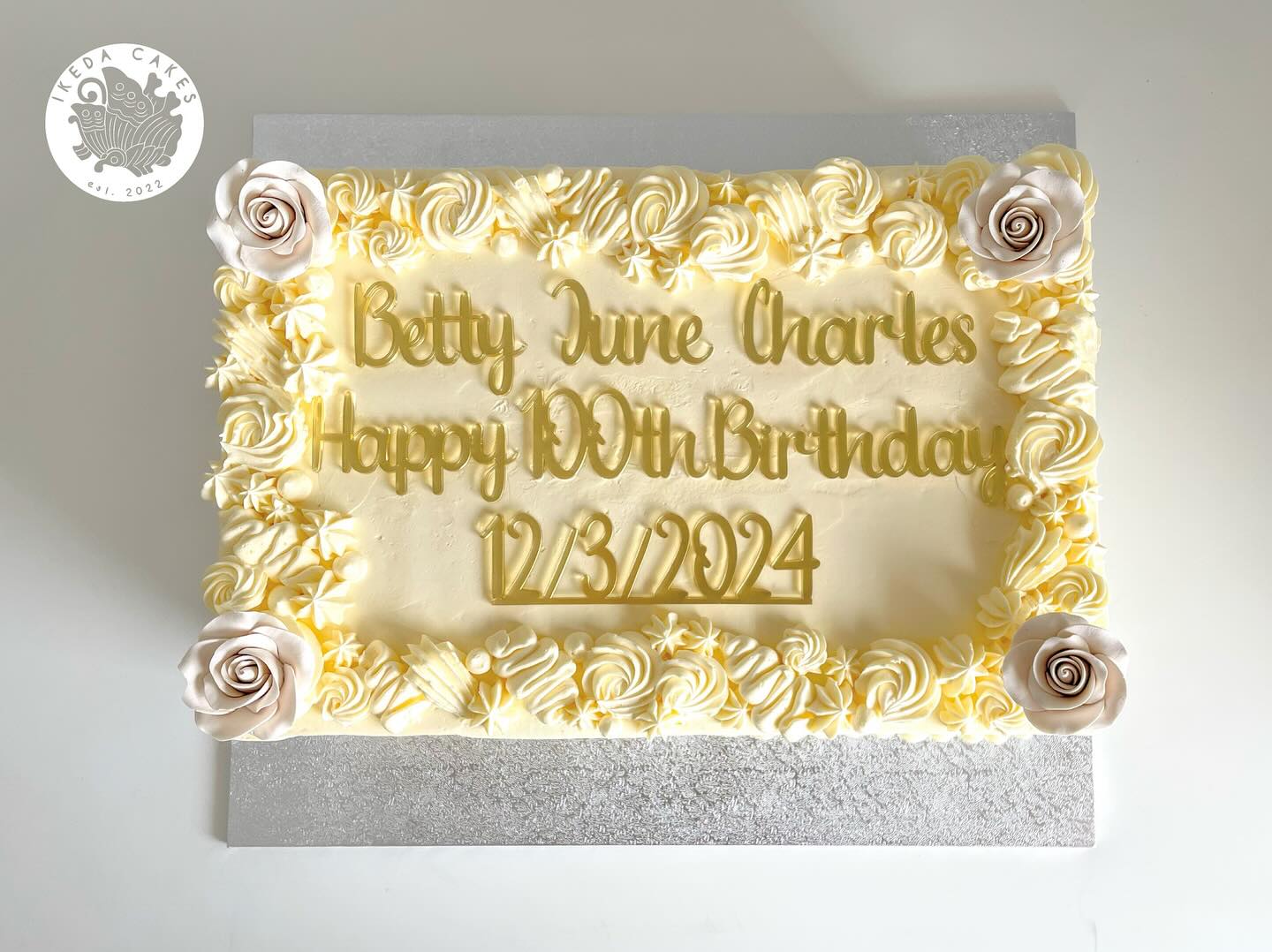 Cake Slab Lay Flat Words - Custom