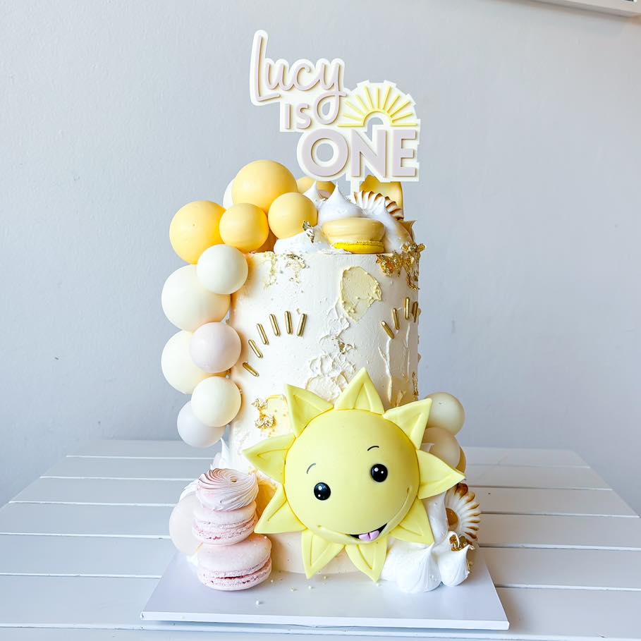 First Lap Around the Sun - Personalised Double Acrylic Cake Topper