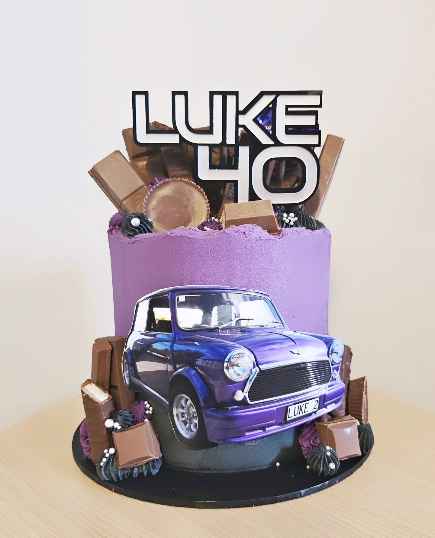 Personalised Name & Age Cake Topper - Bold