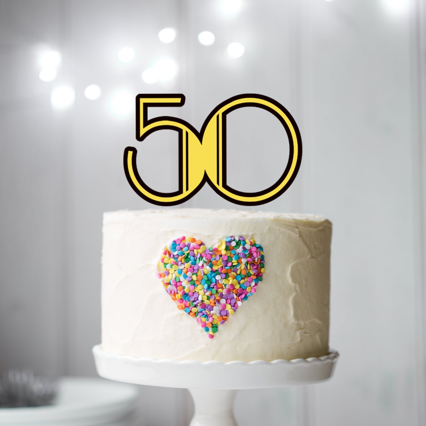 Number Topper Art Deco Style