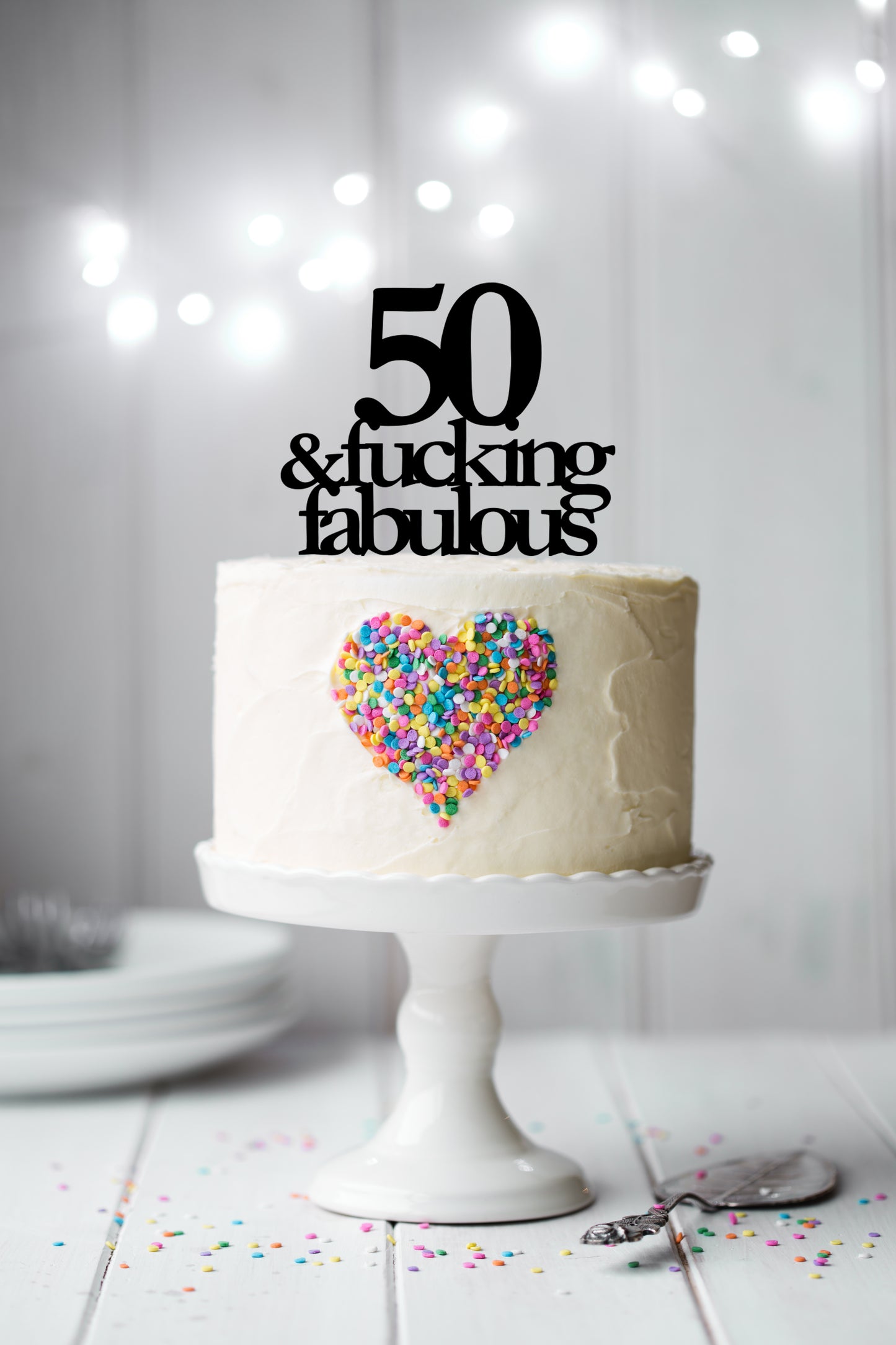 50 & Fucking Fabulous Cake Topper