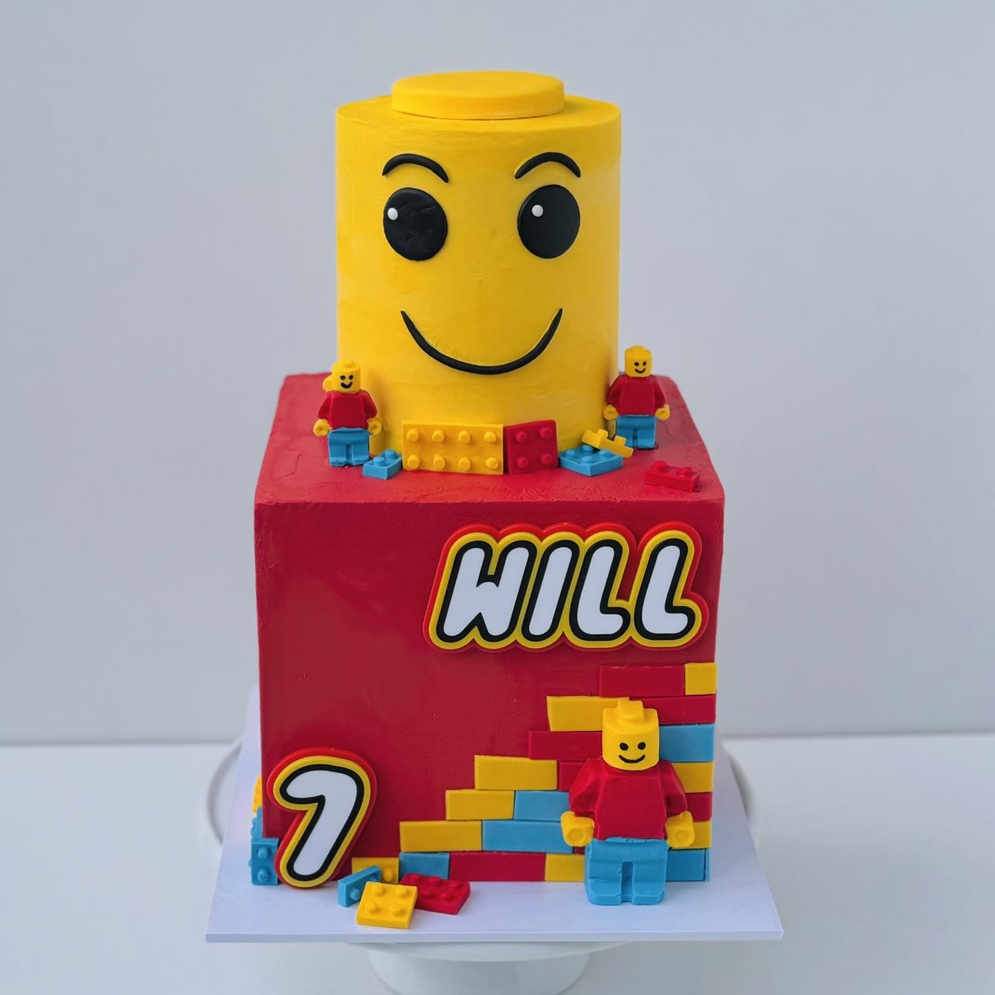 Rounded Name and Number Cake Topper Set