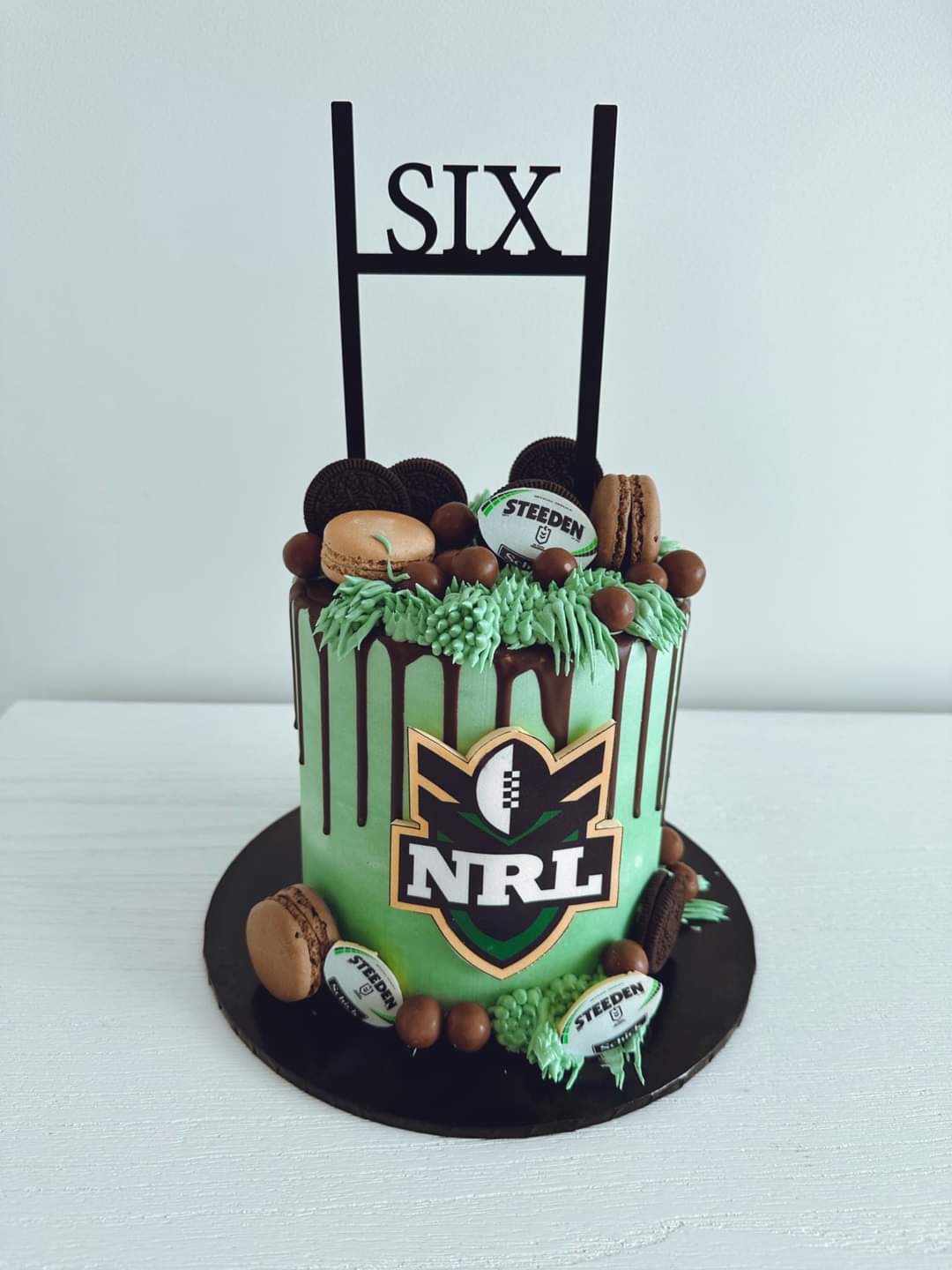 Rugby Post Cake Topper - Custom Age