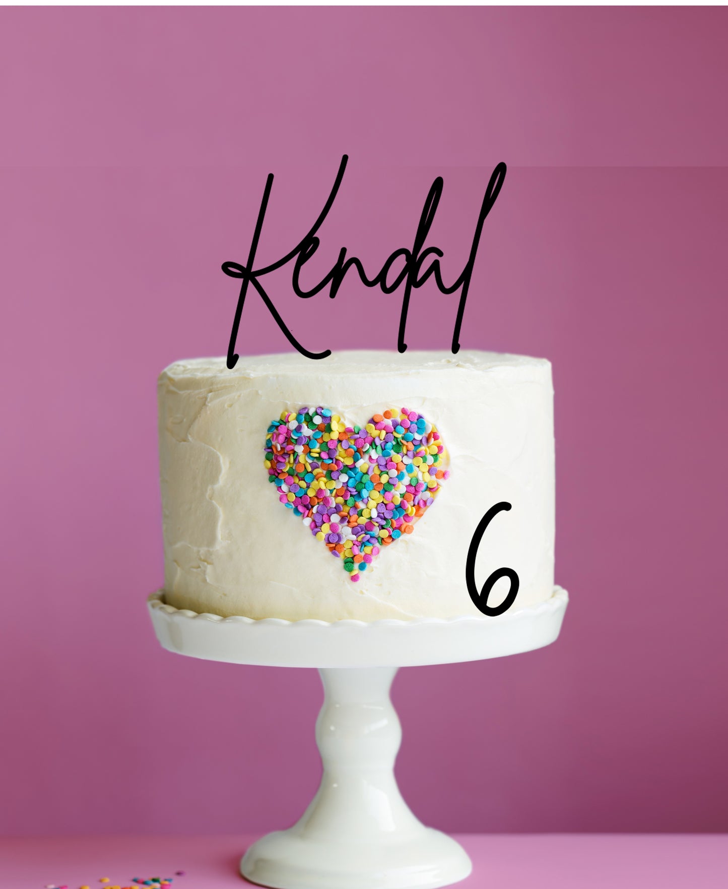 Name Cake Topper + Age Fropper - Brittney Script