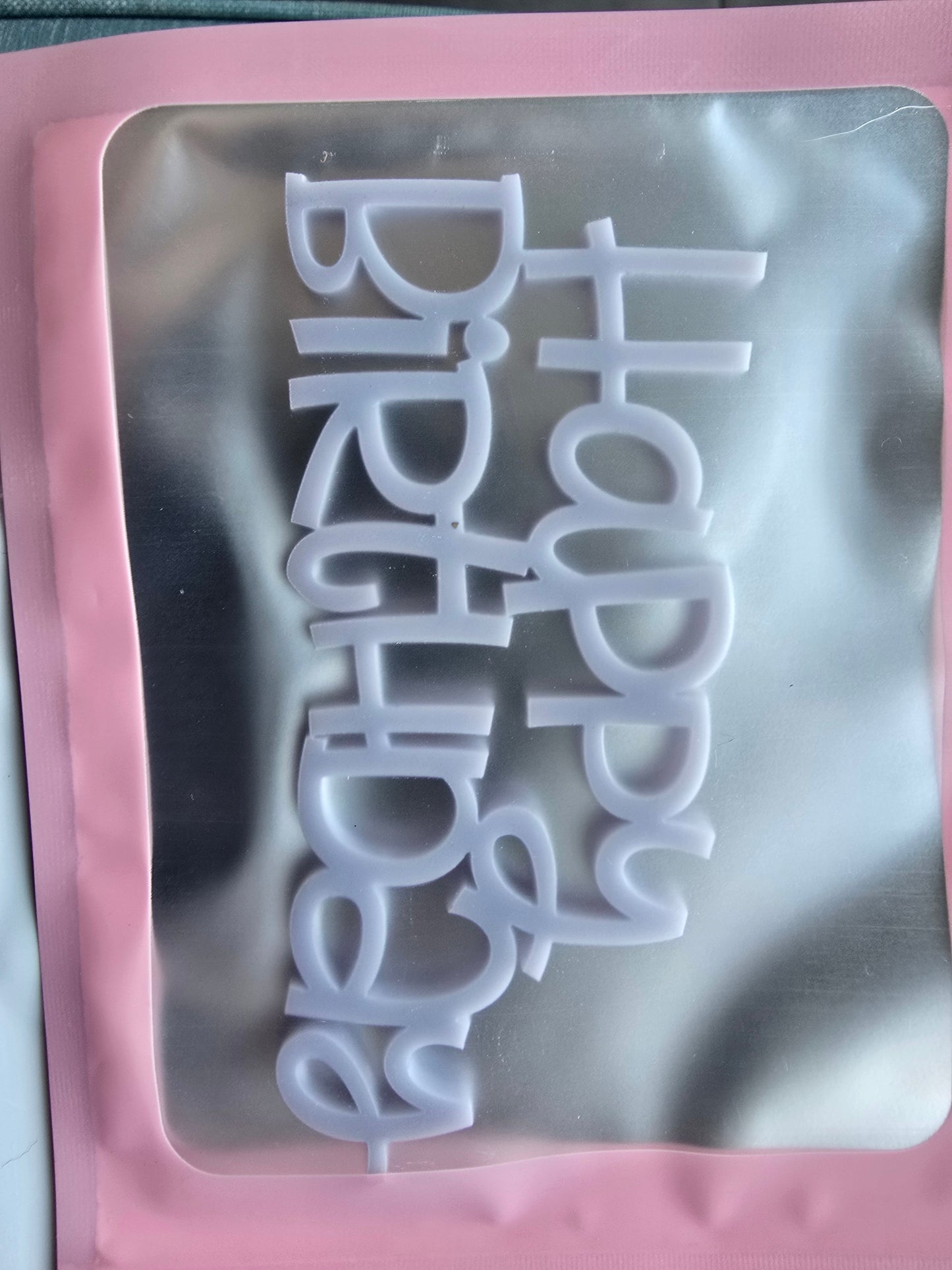 Happy Birthday Charm 10cm Pastel Purple CLEARANCE