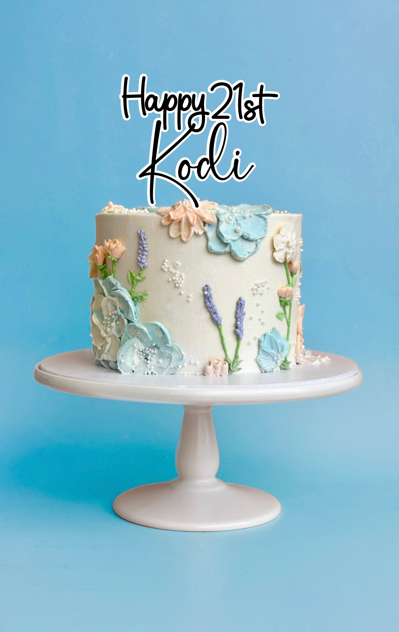 Personalised Birthday Cake Topper - Custom Name and Age