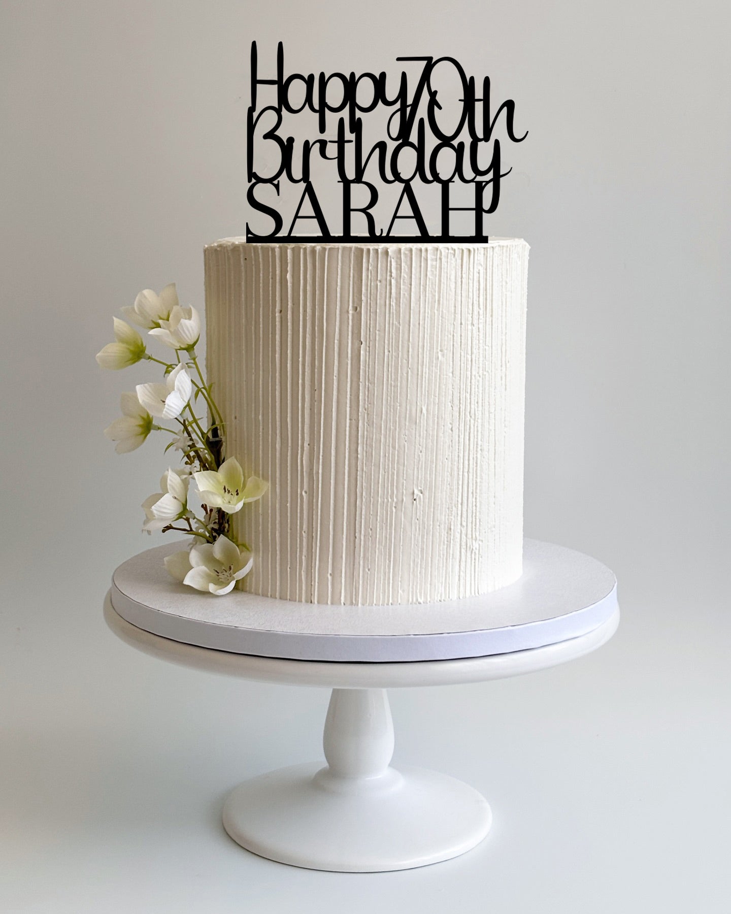Happy Birthday Cake Topper - Personalised Name and Age