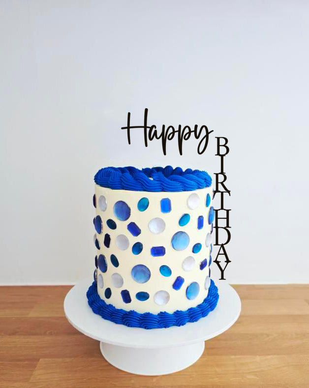 Happy Birthday Top & Side Cake Topper