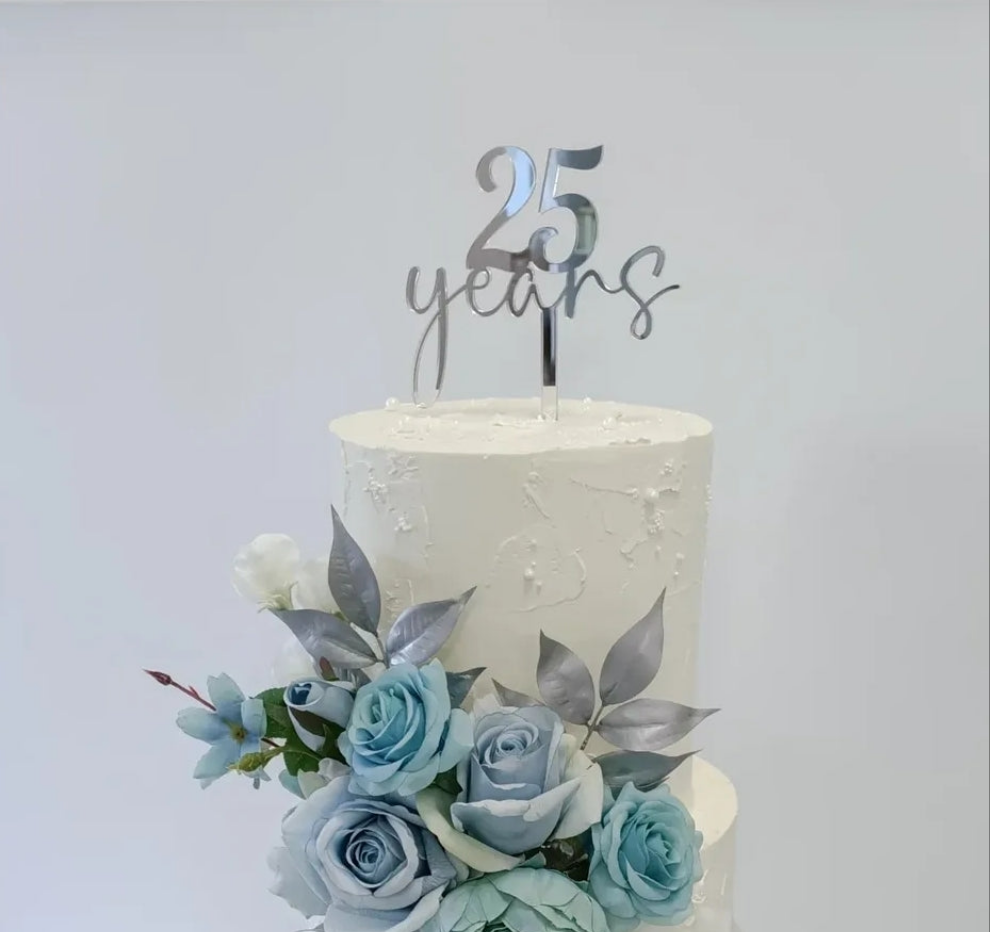 Wedding Anniversary Cake Topper - Personalised Years