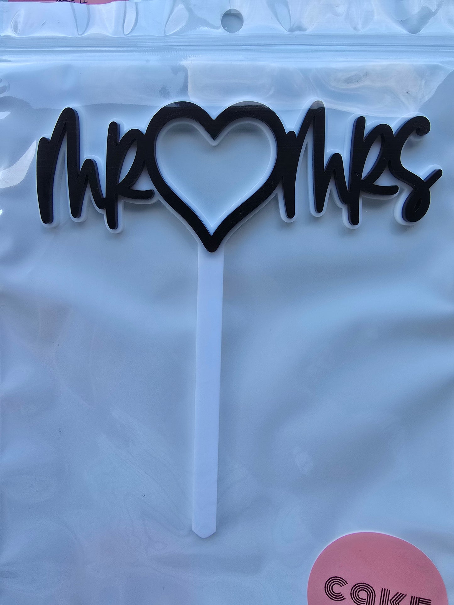 Mr Heart Mrs - Black on White CLEARANCE