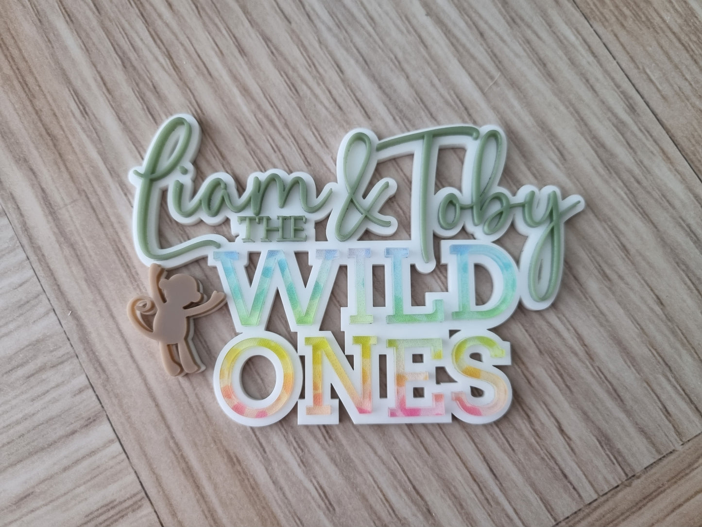 Wild One - Personalised Cake Topper/Fropper