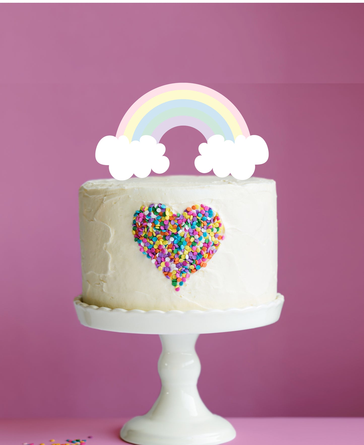 Rainbow Cake Topper or Fropper