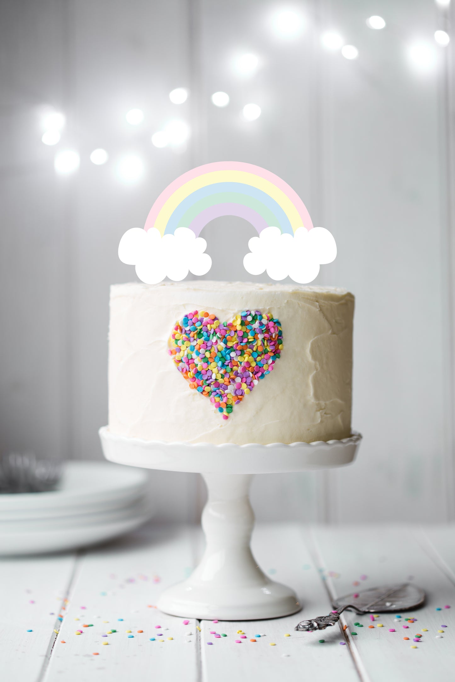 Rainbow Cake Topper or Fropper