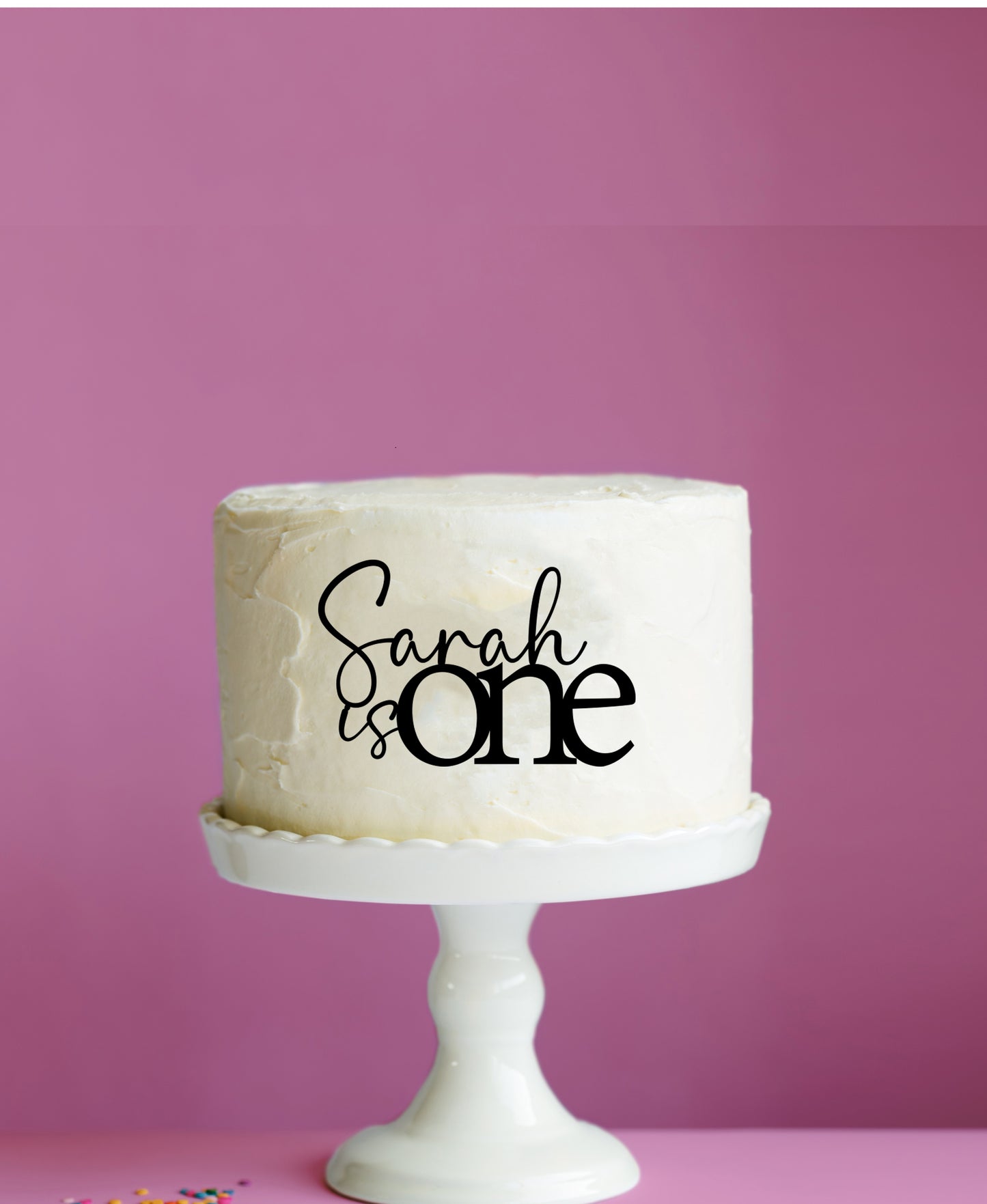 Personalised Name is Age Front Topper