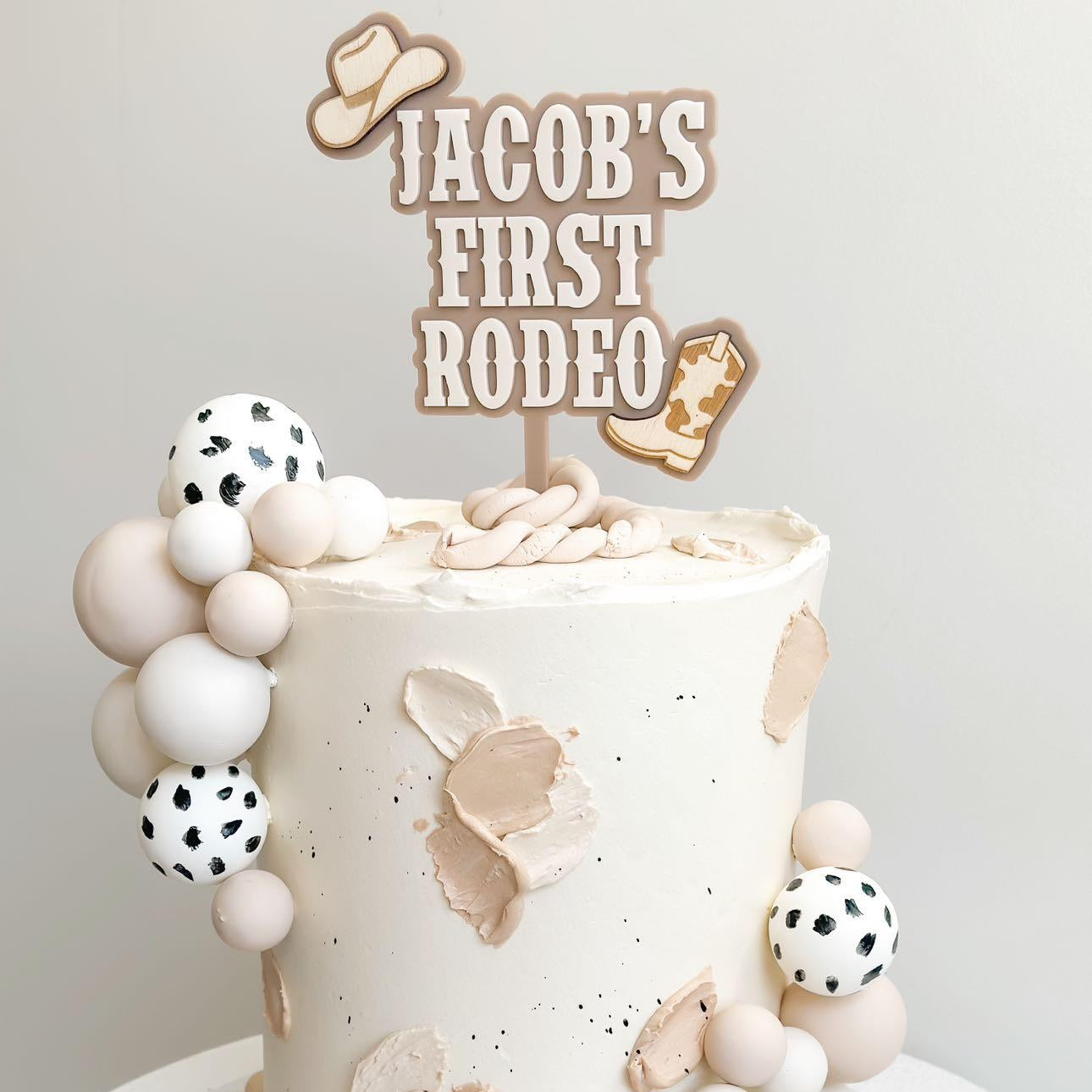 First Rodeo Cake Topper