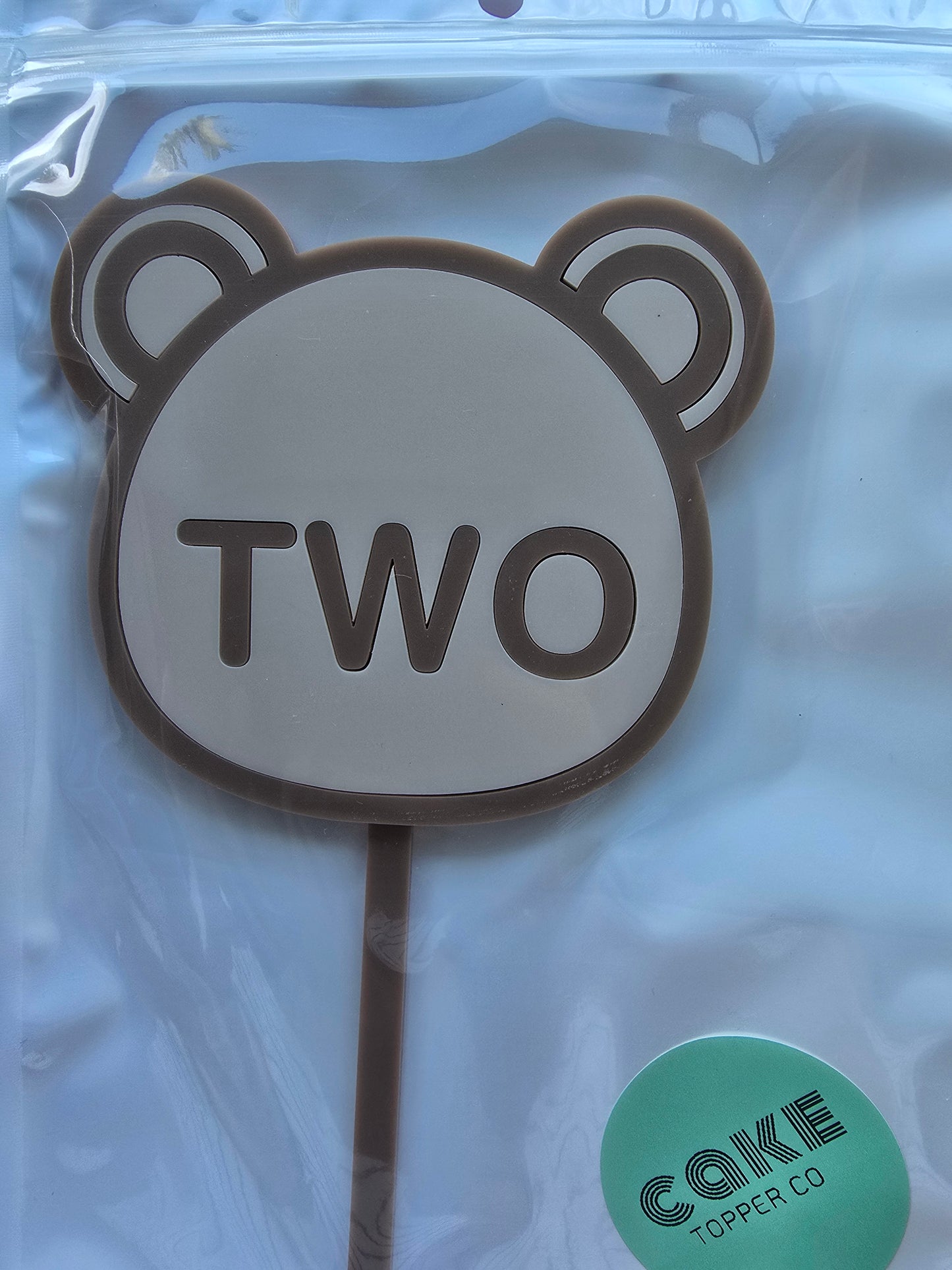 Bear Two Topper - Beige on Brown CLEARANCE