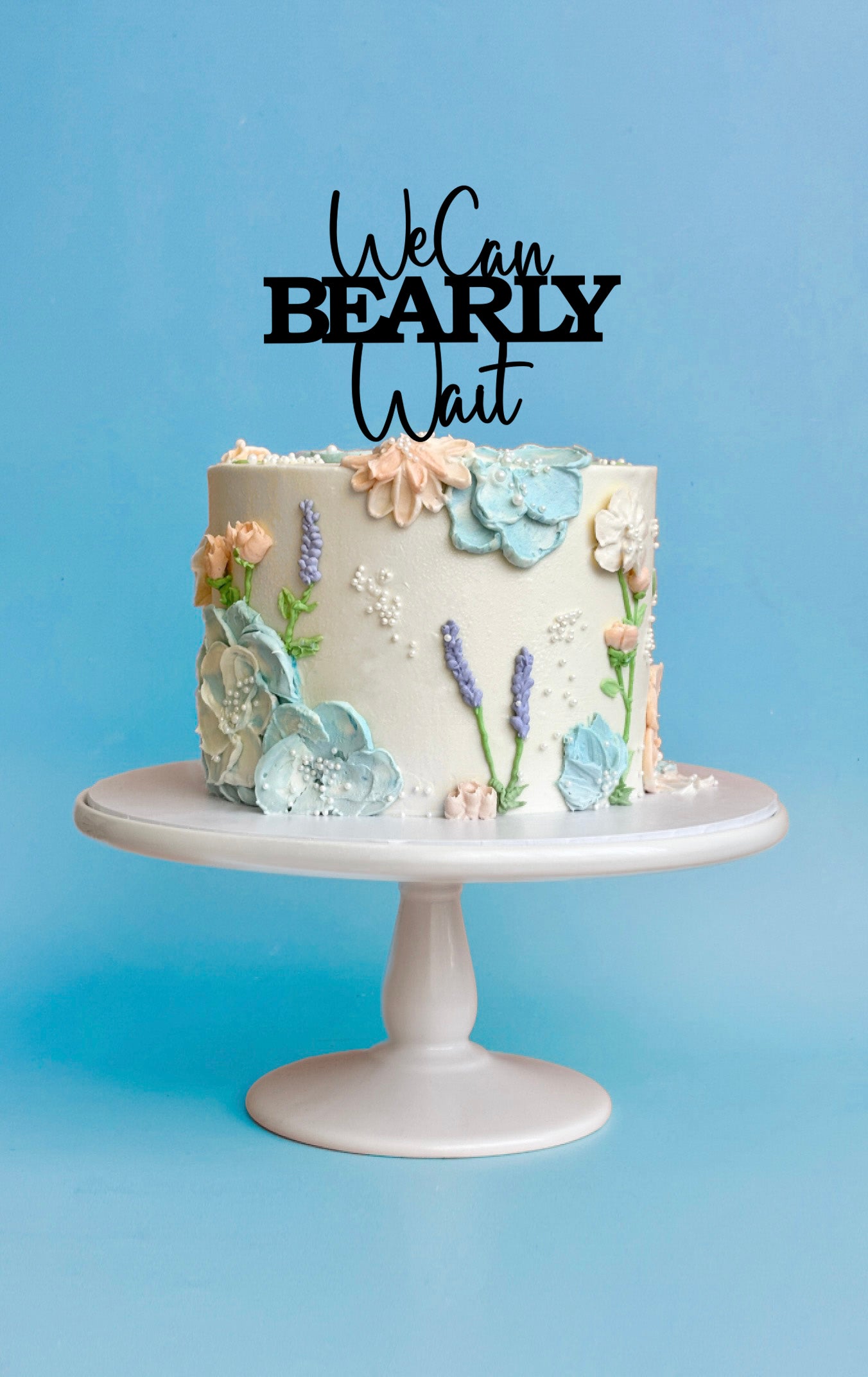We Can Bearly Wait Cake Topper