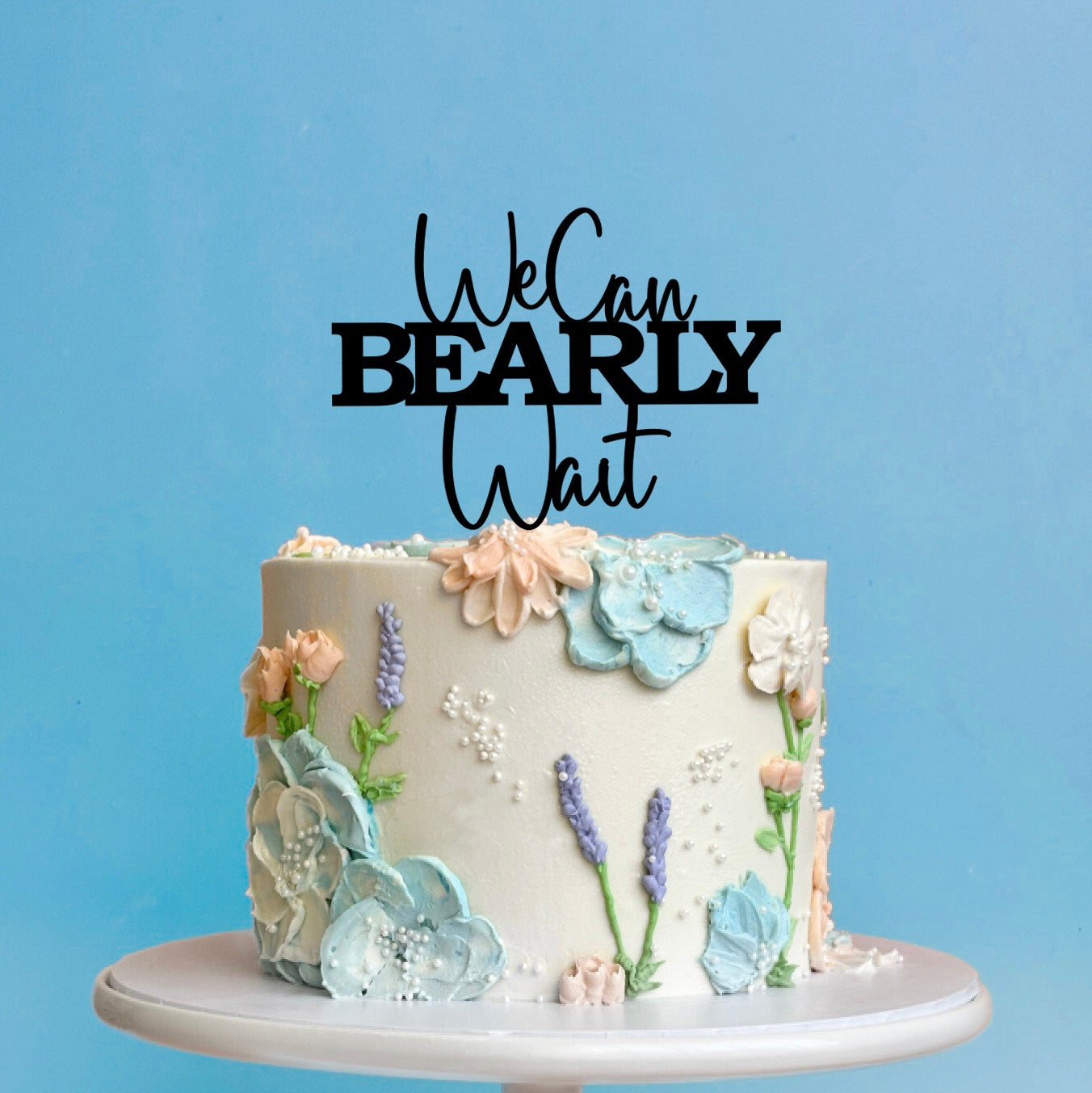 We Can Bearly Wait Cake Topper