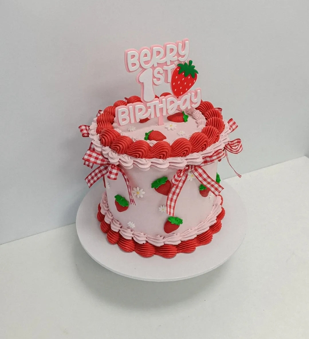 Berry 1st Birthday Cake Topper