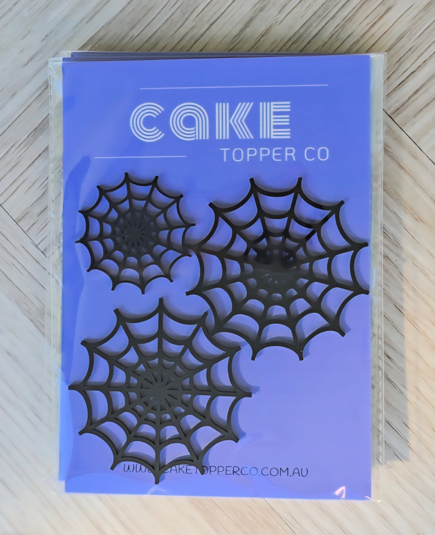 Spiderweb Cake Charm / Cupcake Topper 3 Pack
