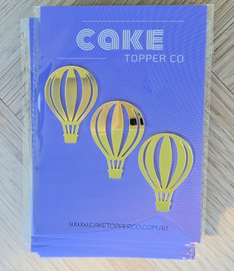 Hot Air Balloon Cake Charms - Pack of 3