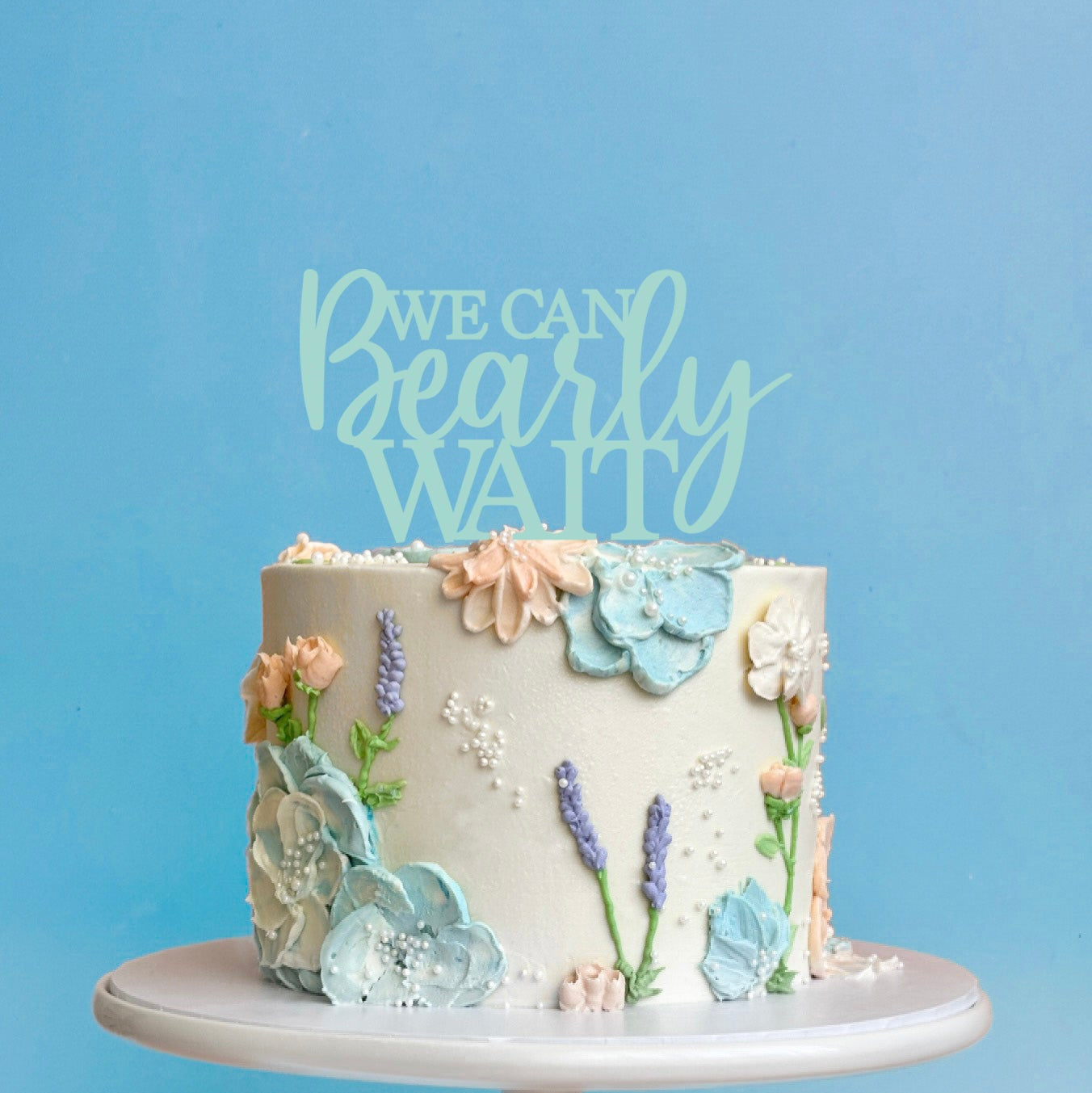 We Can Bearly Wait Cake Topper
