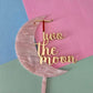Two the moon topper - Mirror Gold on Pearl Pink CLEARANCE