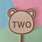 Bear Two Topper - Beige on Brown CLEARANCE