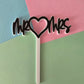 Mr Heart Mrs - Black on White CLEARANCE