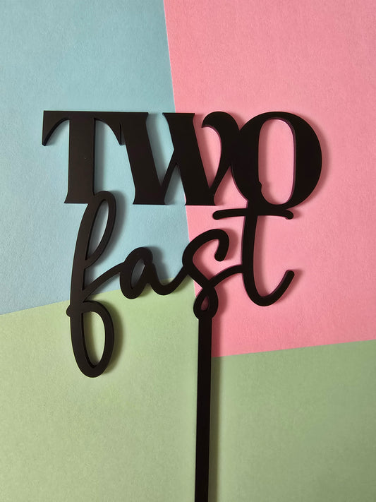 Two Fast Cake Topper