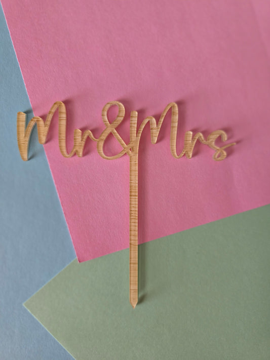 Mr & Mrs - Timberlook Acrylic CLEARANCE