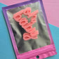 oh baby charm - pastel pink 8cm wide - 2 pack