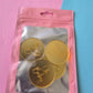 Oh Baby - 4cm gold mirror engraved cupcake charms - 4 pack