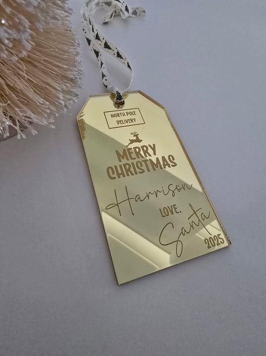 Santa Bag Tag - Personalised