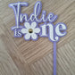 Daisy is One - Personalised Double Acrylic Cake Topper