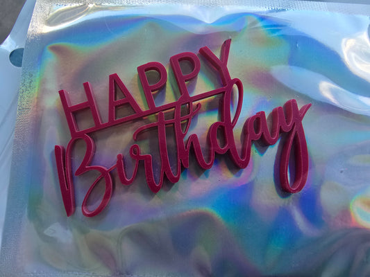 Happy Birthday Charm 10cm Dark Pink EXPO SALE #2