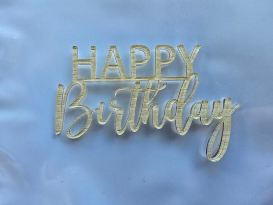 Happy Birthday Charm 8cm Timberlook Acrylic EXPO SALE #2