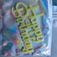 Happy Birthday Charm 10cm Shimmer Yellow CLEARANCE