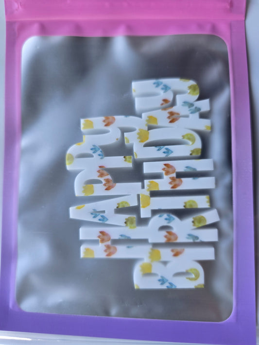 Happy Birthday Charm 8cm Dino Footprints EXPO SALE #2