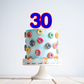 Large 3 Colour Number Cake Topper