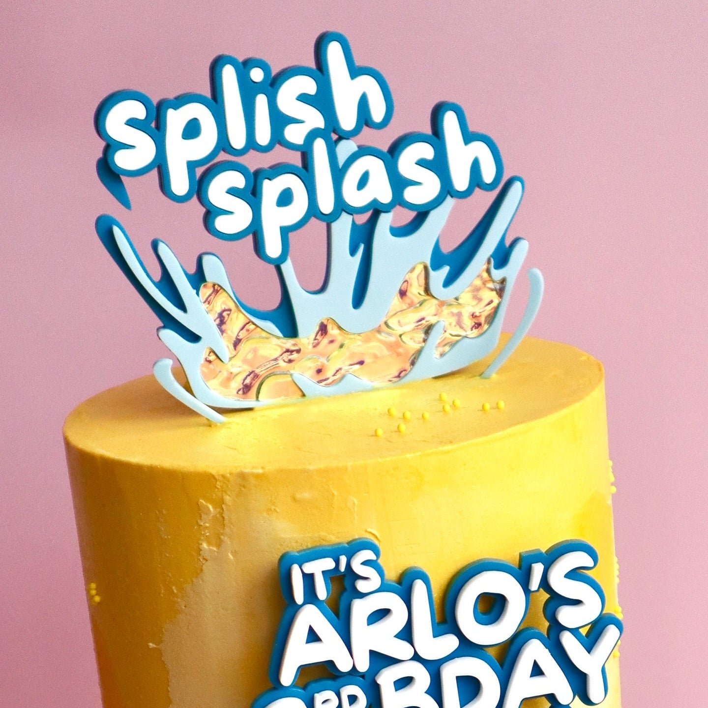 Splish Splash Cake Topper Set (topper and fropper)