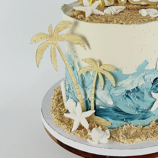 Double Palm Tree Cake Topper or Fropper