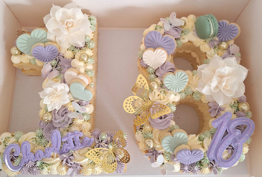 Name & Age Cake Charm Set