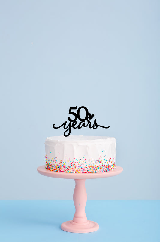 Wedding Anniversary Cake Topper - Personalised Years