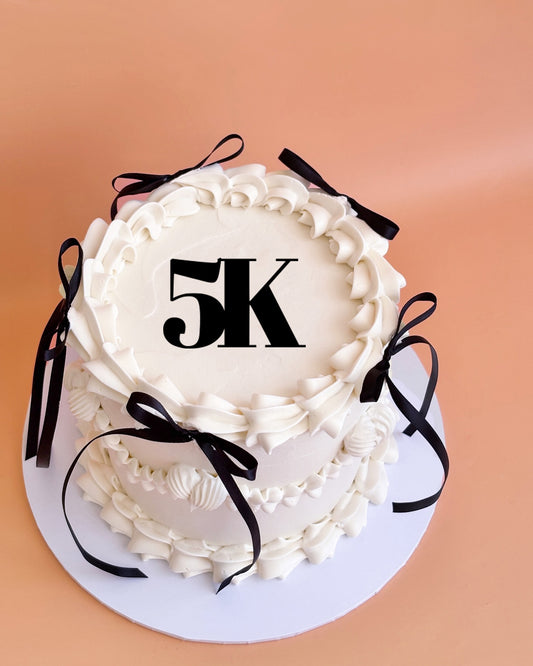 Social Media Follower Milestone Cake Charm
