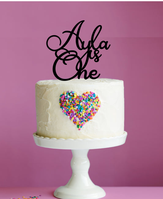 Name is Age - Fancy Script Topper