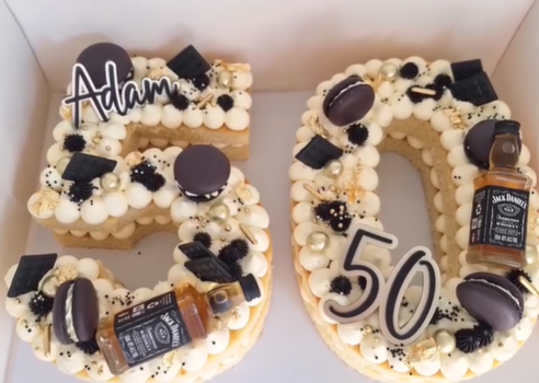 Name & Age Cake Charm Set